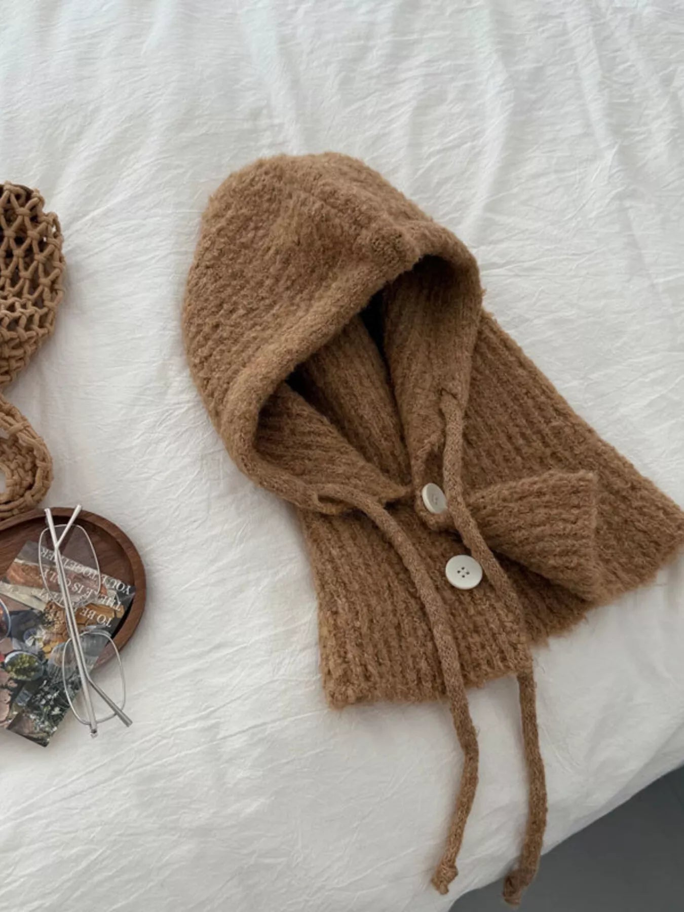 Cozy Knit Button Detail Hat - | VivaMix StoreCozy Knit Button Detail Hat - VivaMix Store