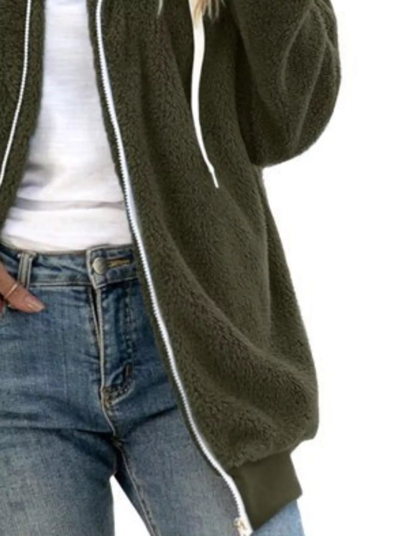 Hooded Fleece Zip - Up Jacket - Plus Size - Ropa de Invierno | VivaMix StoreHooded Fleece Zip - Up Jacket - Plus Size - VivaMix Store