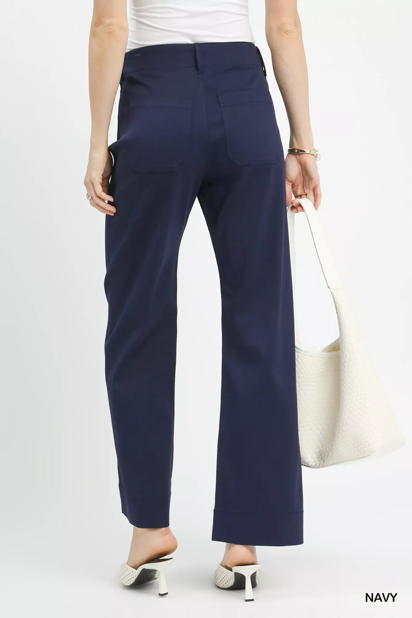 Umgee Button Stretched Pants - | VivaMix StoreUmgee Button Stretched Pants - VivaMix Store