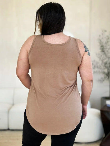 Basic Bae Full Size Round Neck Curved Hem Tank - | VivaMix StoreBasic Bae Full Size Round Neck Curved Hem Tank - VivaMix Store