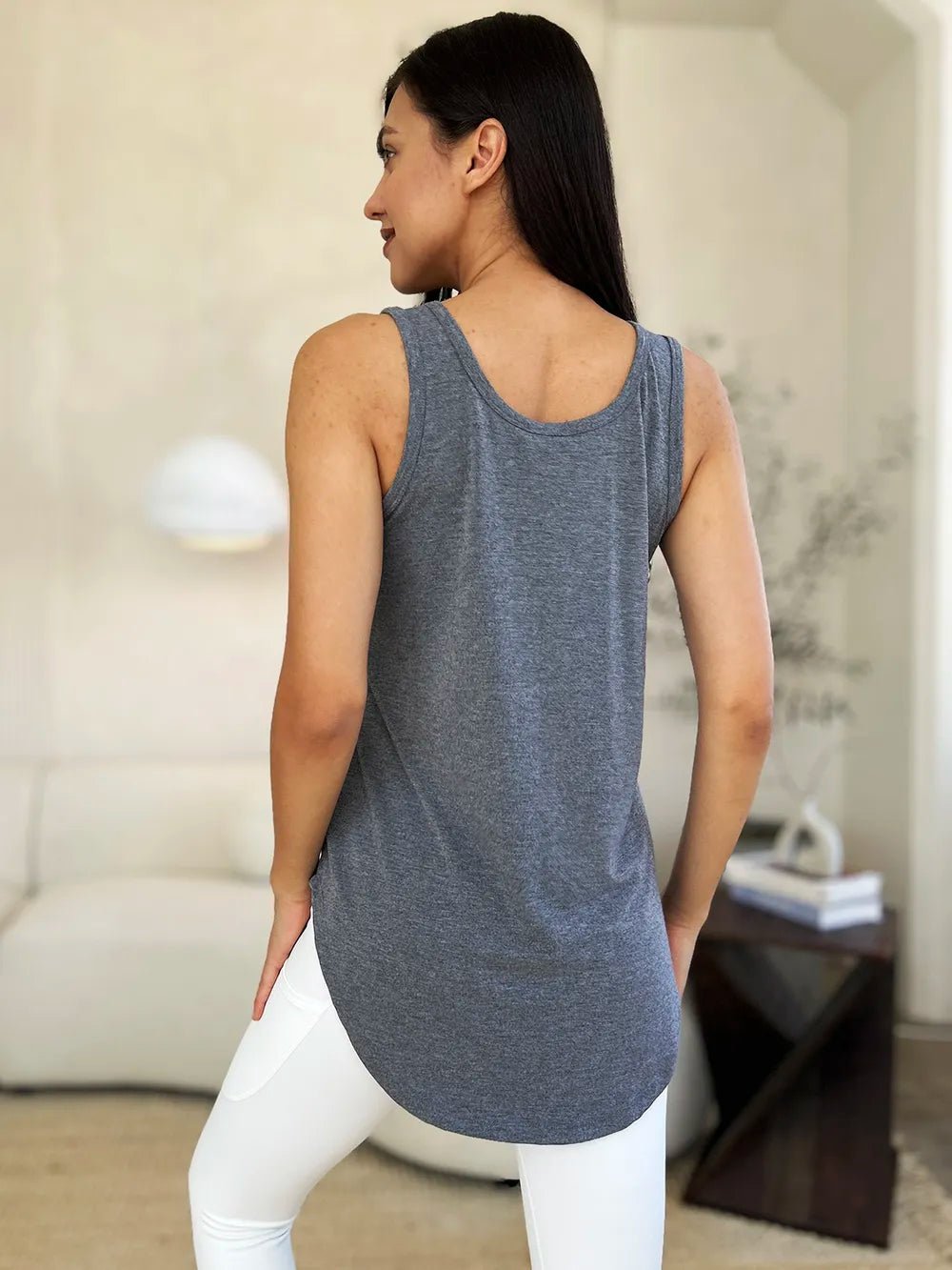 Basic Bae Full Size Round Neck Curved Hem Tank - | VivaMix StoreBasic Bae Full Size Round Neck Curved Hem Tank - VivaMix Store