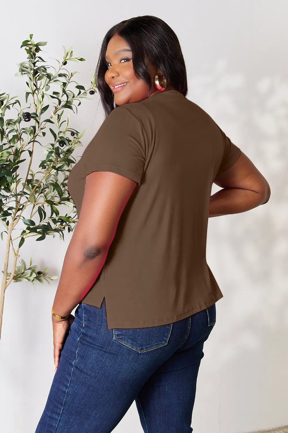 Basic Bae Full Size Round Neck Short Sleeve T-Shirt Plus Size - | VivaMix StoreBasic Bae Full Size Round Neck Short Sleeve T-Shirt Plus Size - VivaMix Store