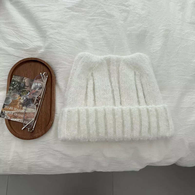 Cute Cat Ear Knitted Beanie Hat - | VivaMix StoreCute Cat Ear Knitted Beanie Hat - VivaMix Store