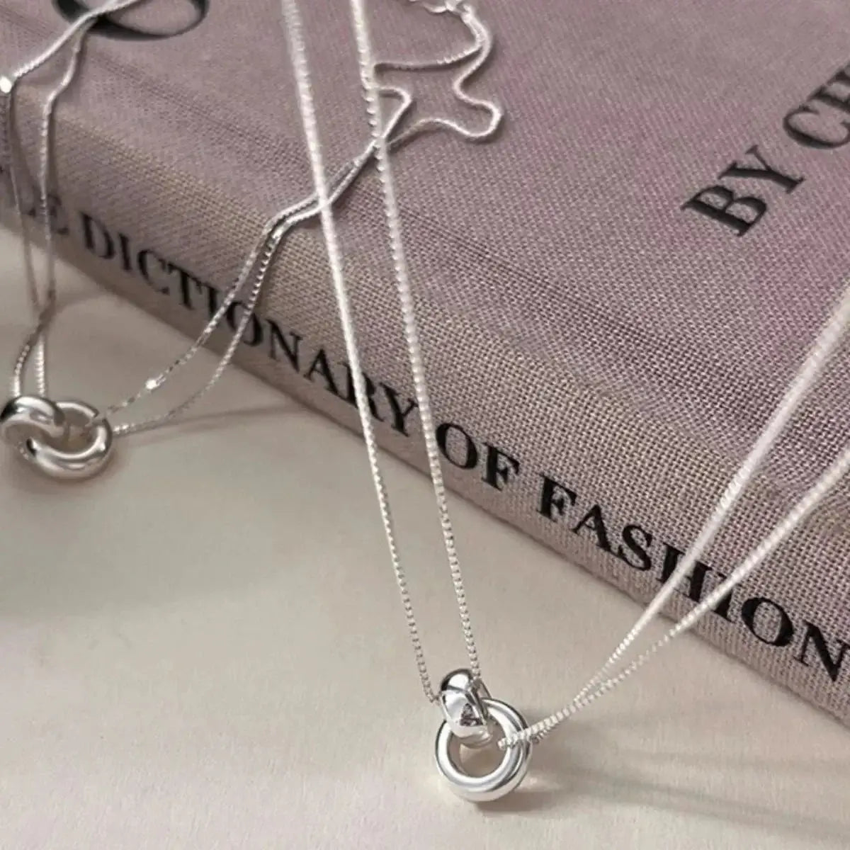 Double Strand 925 Sterling Silver Necklace - Elegant Layered Chain - | VivaMix StoreDouble Strand 925 Sterling Silver Necklace - Elegant Layered Chain - VivaMix Store