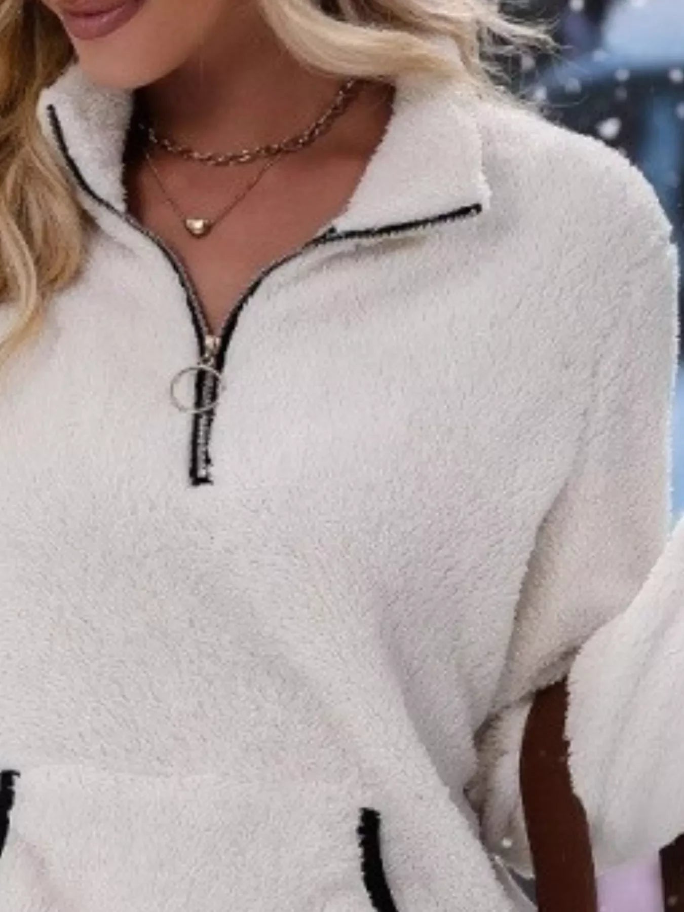 Women's Fleece Quarter Zip Sweatshirt - Plus Size Long Sleeve - Apparel & Accessories > Clothing > Activewear > Sweatshirts | VivaMix StoreWomen's Fleece Quarter Zip Sweatshirt - Plus Size Long Sleeve - VivaMix Store