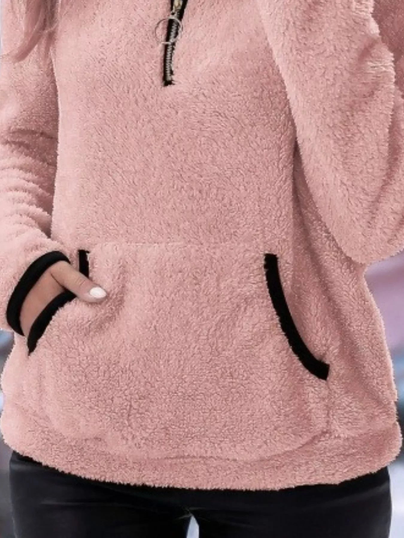 Women's Fleece Quarter Zip Sweatshirt - Plus Size Long Sleeve - Apparel & Accessories > Clothing > Activewear > Sweatshirts | VivaMix StoreWomen's Fleece Quarter Zip Sweatshirt - Plus Size Long Sleeve - VivaMix Store
