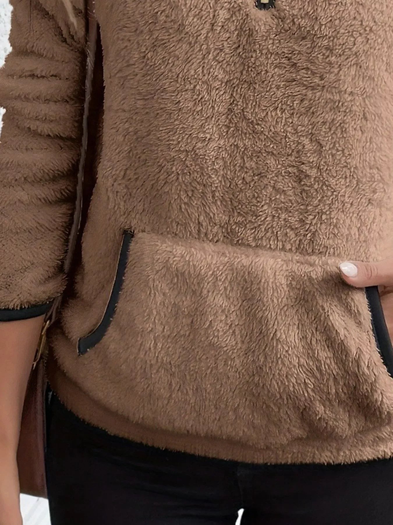 Women's Fleece Quarter Zip Sweatshirt - Plus Size Long Sleeve - Apparel & Accessories > Clothing > Activewear > Sweatshirts | VivaMix StoreWomen's Fleece Quarter Zip Sweatshirt - Plus Size Long Sleeve - VivaMix Store