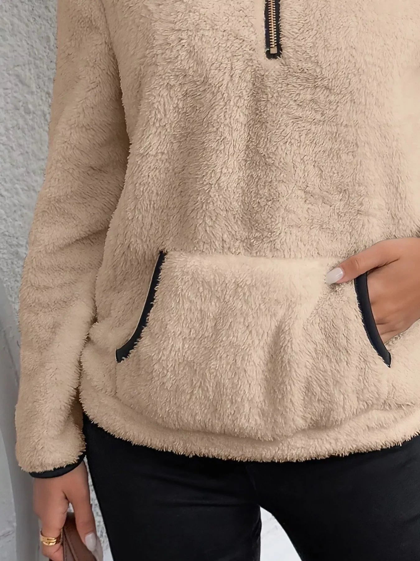 Women's Fleece Quarter Zip Sweatshirt - Plus Size Long Sleeve - Apparel & Accessories > Clothing > Activewear > Sweatshirts | VivaMix StoreWomen's Fleece Quarter Zip Sweatshirt - Plus Size Long Sleeve - VivaMix Store