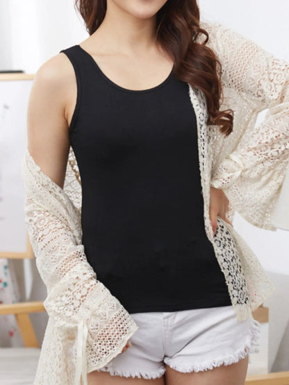 Full Size Scoop Neck Wide Strap Tank Plus Size - | VivaMix StoreFull Size Scoop Neck Wide Strap Tank Plus Size - VivaMix Store