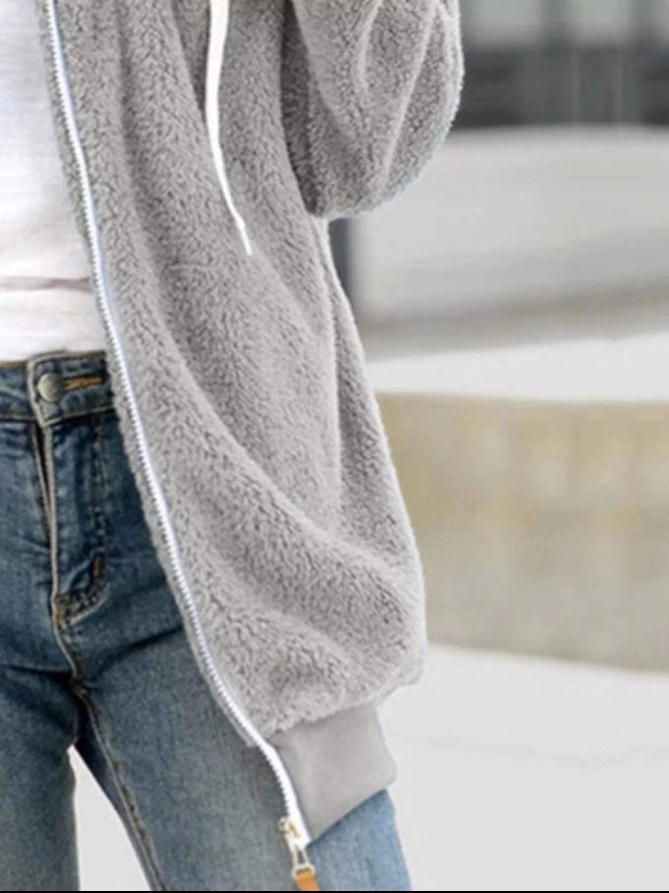 Hooded Fleece Zip - Up Jacket - Plus Size - Ropa de Invierno | VivaMix StoreHooded Fleece Zip - Up Jacket - Plus Size - VivaMix Store