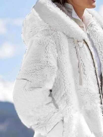 Hooded Fleece Zip - Up Jacket - Plus Size - Ropa de Invierno | VivaMix StoreHooded Fleece Zip - Up Jacket - Plus Size - VivaMix Store