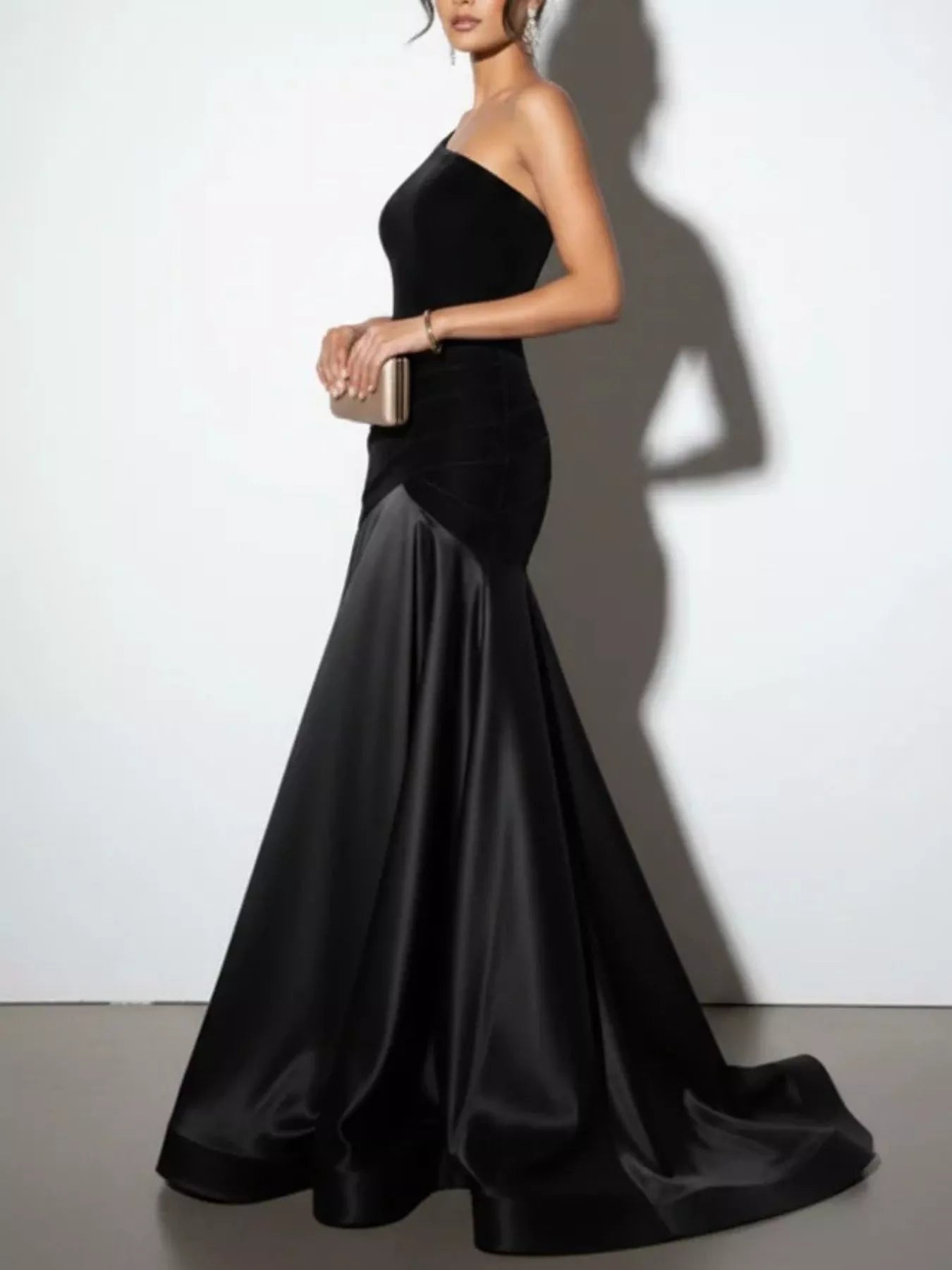One Shoulder Floor Length Evening Dress - Dresses | VivaMix StoreOne Shoulder Floor Length Evening Dress - VivaMix Store