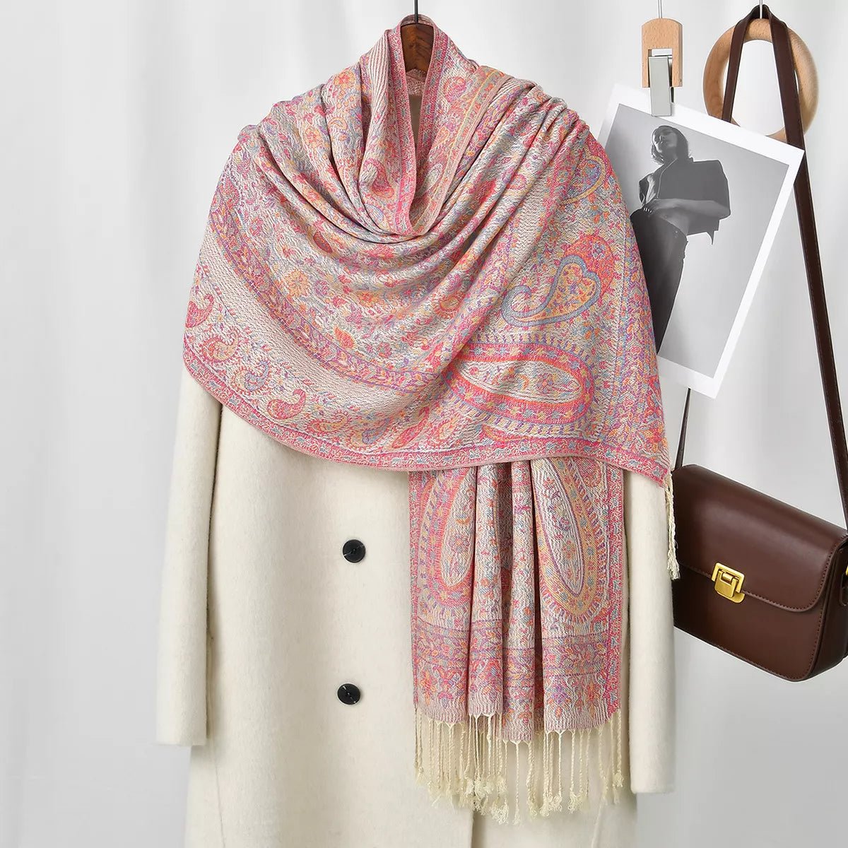 Paisley Patterned Raw Hem Scarf - | VivaMix StorePaisley Patterned Raw Hem Scarf - VivaMix Store
