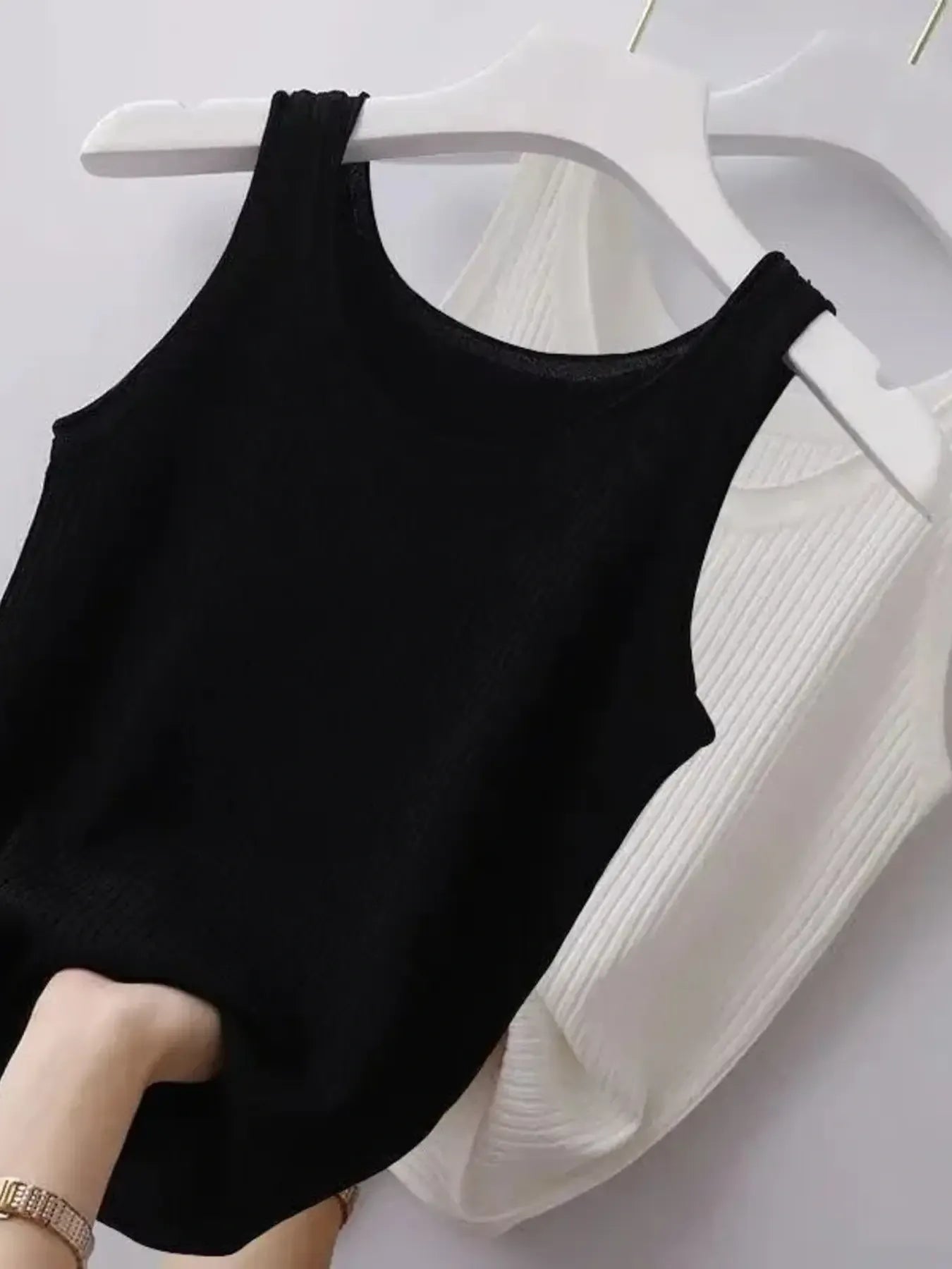 Plus Size Ribbed Knit Scoop Neck Tank Top - | VivaMix StorePlus Size Ribbed Knit Scoop Neck Tank Top - VivaMix Store