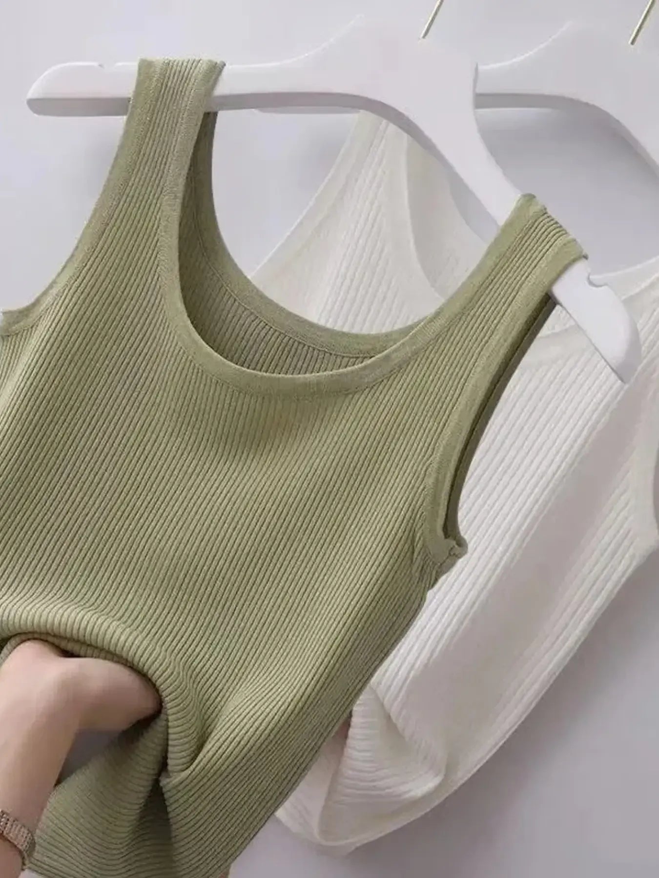 Plus Size Ribbed Knit Scoop Neck Tank Top - | VivaMix StorePlus Size Ribbed Knit Scoop Neck Tank Top - VivaMix Store