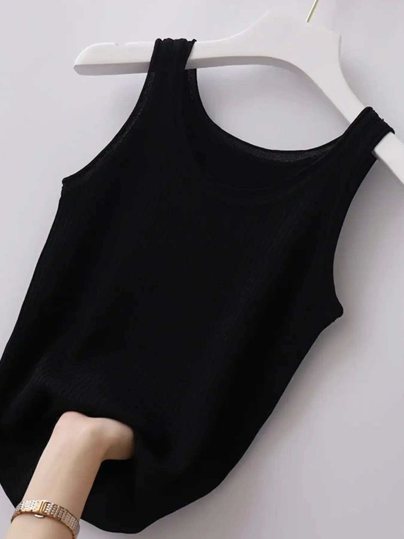 Plus Size Ribbed Knit Scoop Neck Tank Top - | VivaMix StorePlus Size Ribbed Knit Scoop Neck Tank Top - VivaMix Store