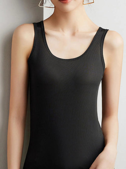 Plus Size Ribbed Scoop Neck Tank Top - | VivaMix StorePlus Size Ribbed Scoop Neck Tank Top - VivaMix Store