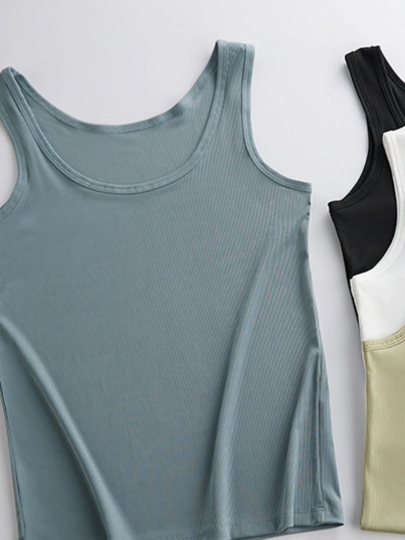 Plus Size Ribbed Scoop Neck Tank Top - | VivaMix StorePlus Size Ribbed Scoop Neck Tank Top - VivaMix Store