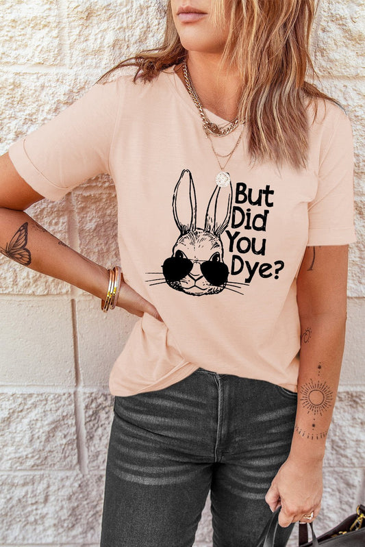 Rabbit Graphic Round Neck T-Shirt - | VivaMix StoreRabbit Graphic Round Neck T-Shirt - VivaMix Store