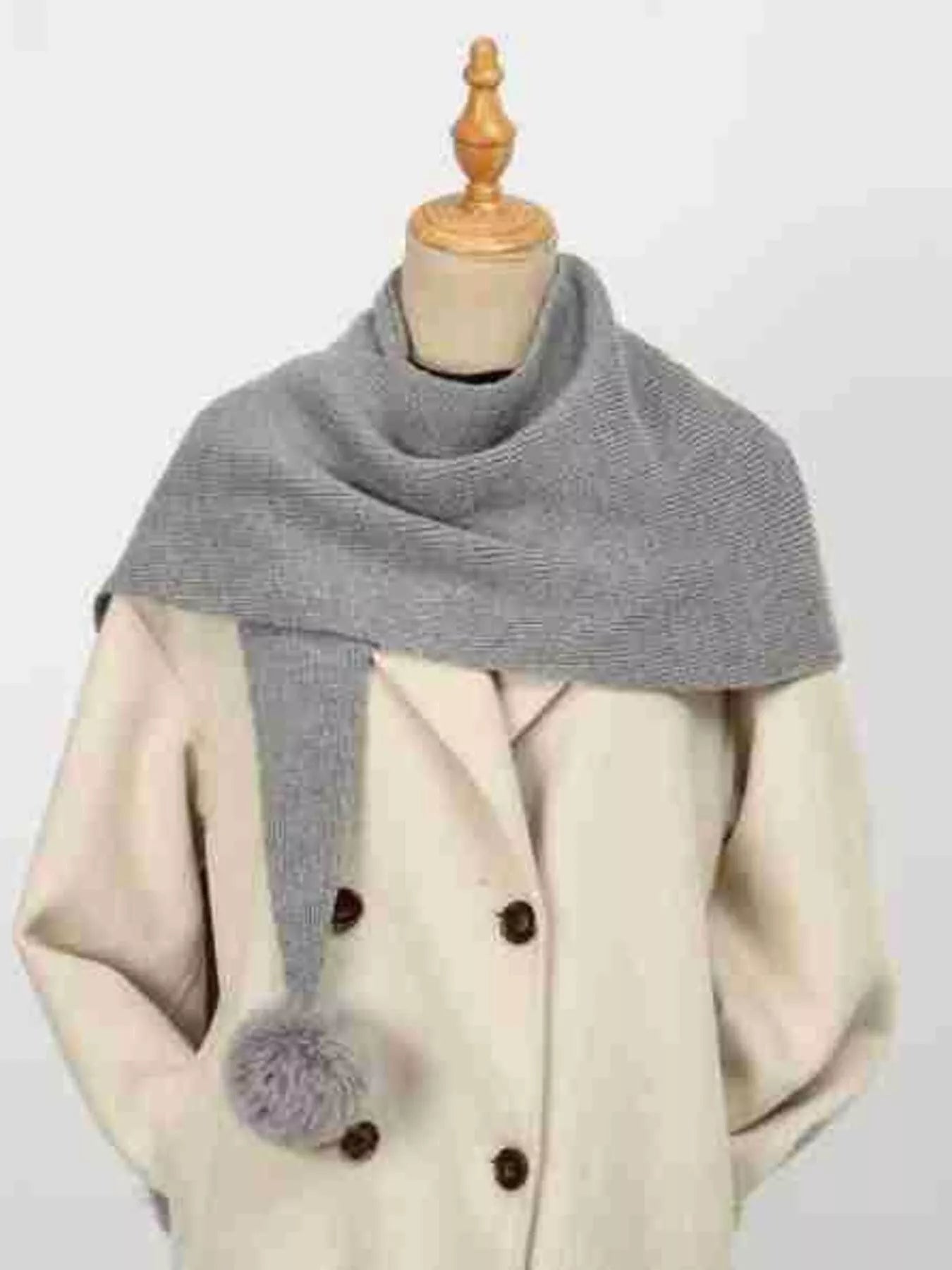 Solid Color Pom - Pom Scarf - | VivaMix StoreSolid Color Pom - Pom Scarf - VivaMix Store