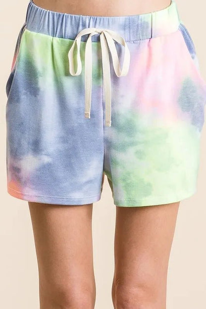 Tie Dye Casual Shorts with Drawstring - Cotton Twill Tape - Shorts | VivaMix StoreTie Dye Casual Shorts with Drawstring - Cotton Twill Tape - VivaMix Store