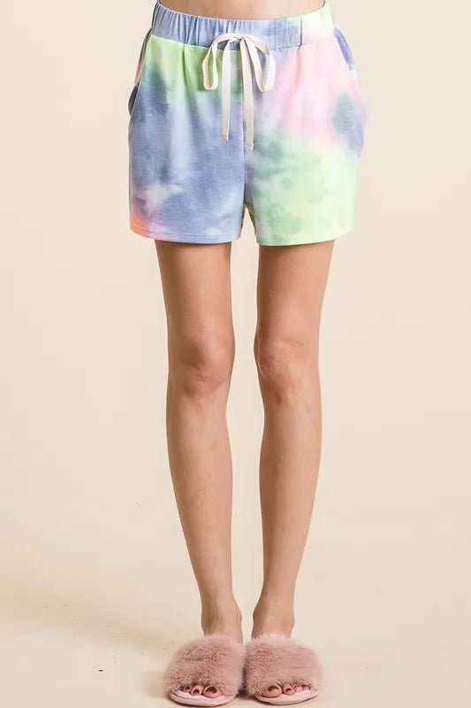 Tie Dye Casual Shorts with Drawstring - Cotton Twill Tape - Shorts | VivaMix StoreTie Dye Casual Shorts with Drawstring - Cotton Twill Tape - VivaMix Store