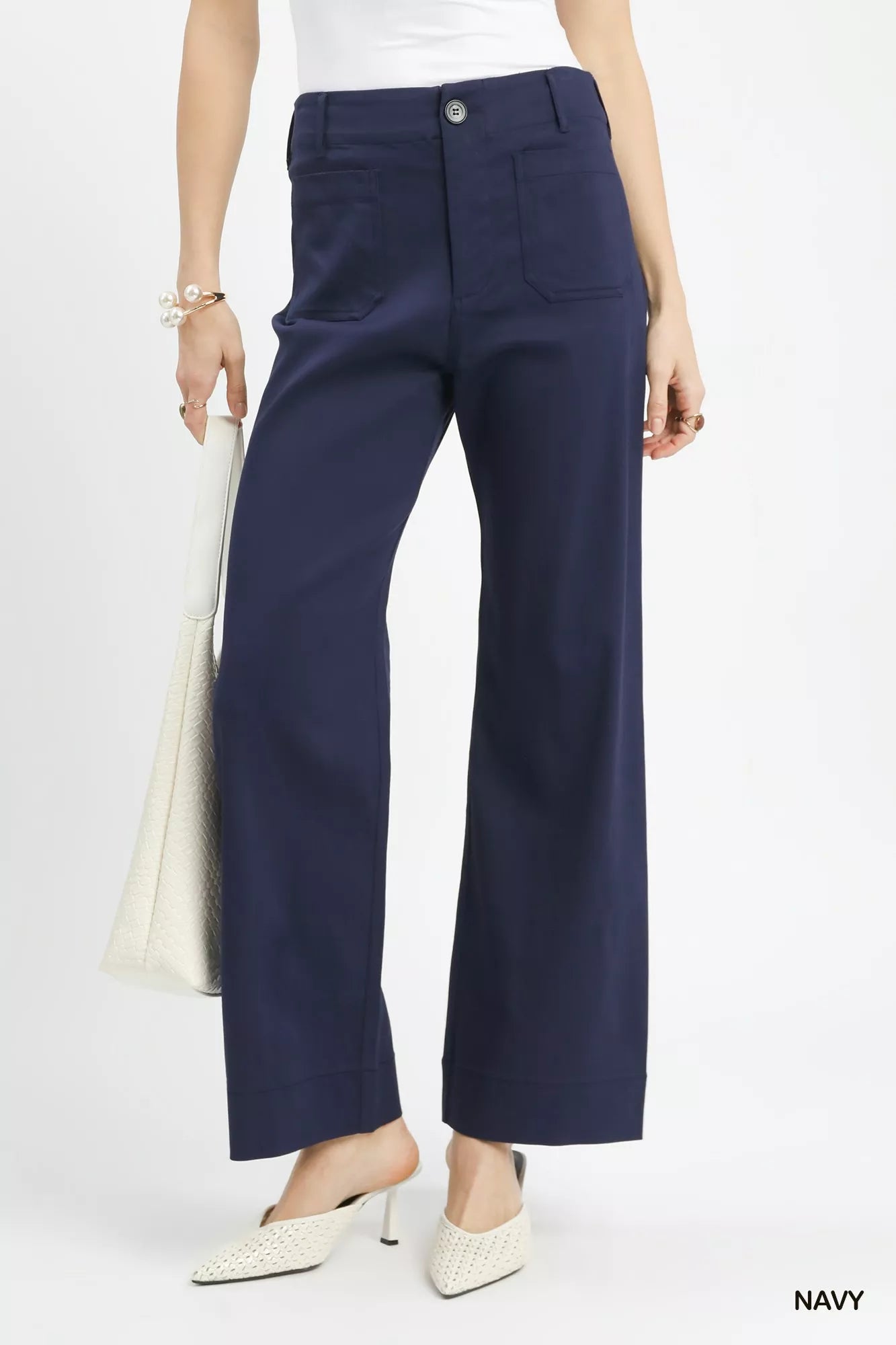 Umgee Button Stretched Pants - | VivaMix StoreUmgee Button Stretched Pants - VivaMix Store