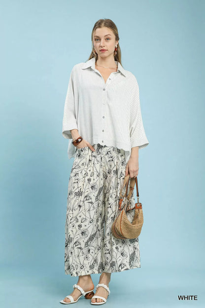 Umgee Oversized Striped Button - Down Shirt - | VivaMix StoreUmgee Oversized Striped Button - Down Shirt - VivaMix Store