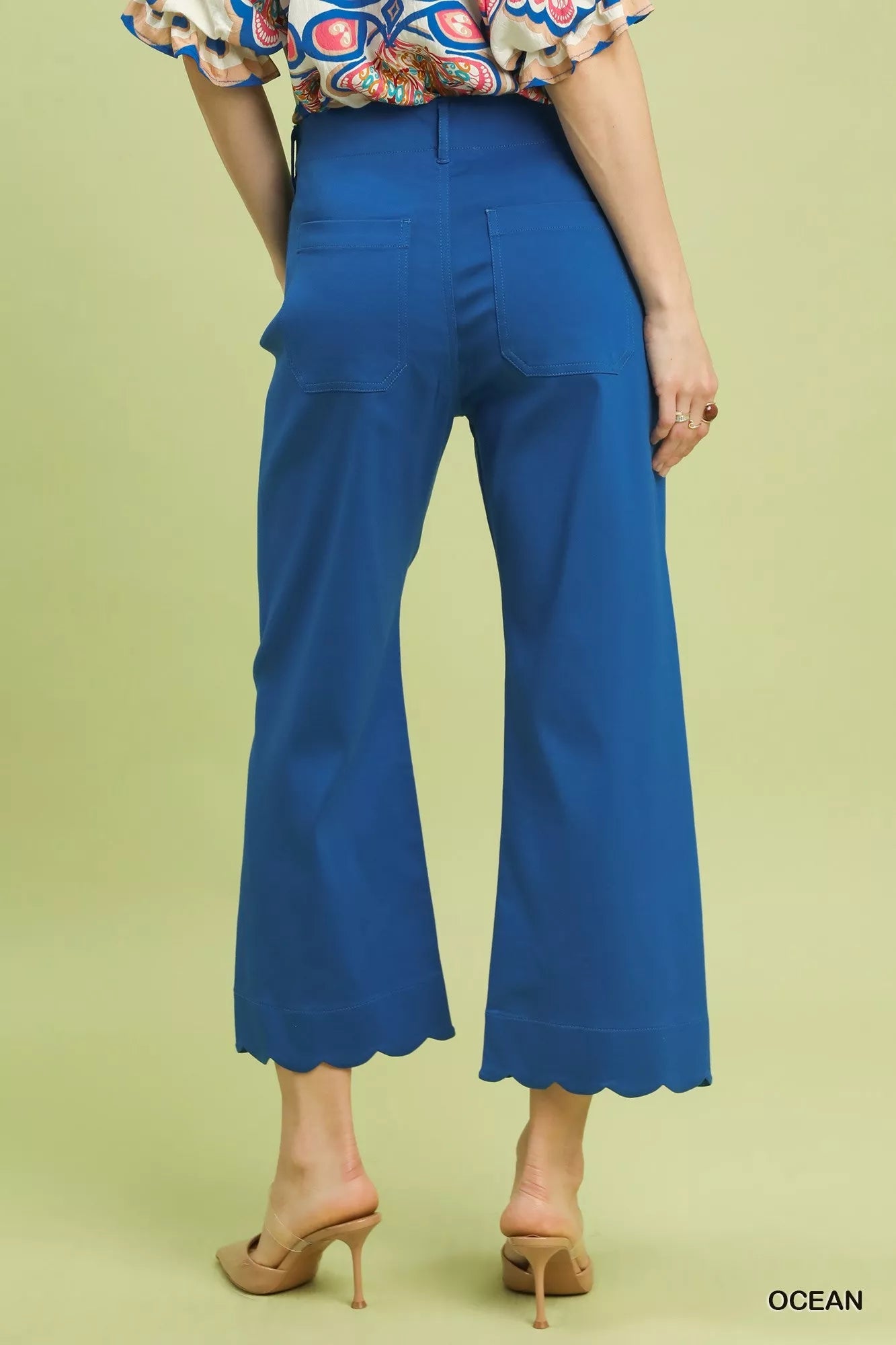 Umgee Scallop Hem Wide Leg Pants - | VivaMix StoreUmgee Scallop Hem Wide Leg Pants - VivaMix Store