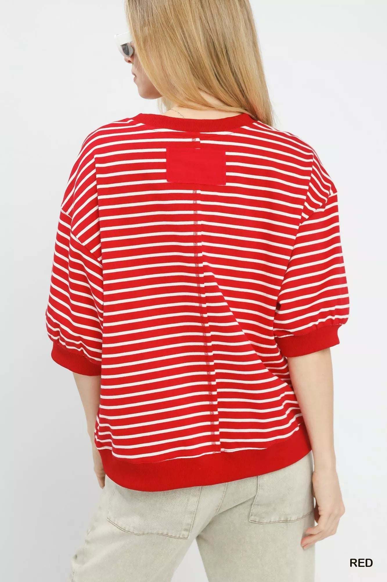 Umgee Striped Short Sleeve Pullover Top - | VivaMix StoreUmgee Striped Short Sleeve Pullover Top - VivaMix Store