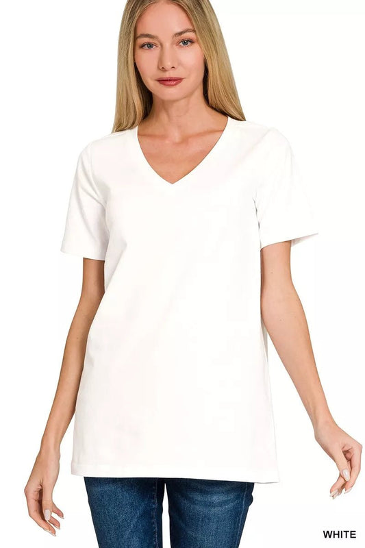 Zenana V - Neck Short Sleeve T-Shirt - | VivaMix StoreZenana V - Neck Short Sleeve T-Shirt - VivaMix Store